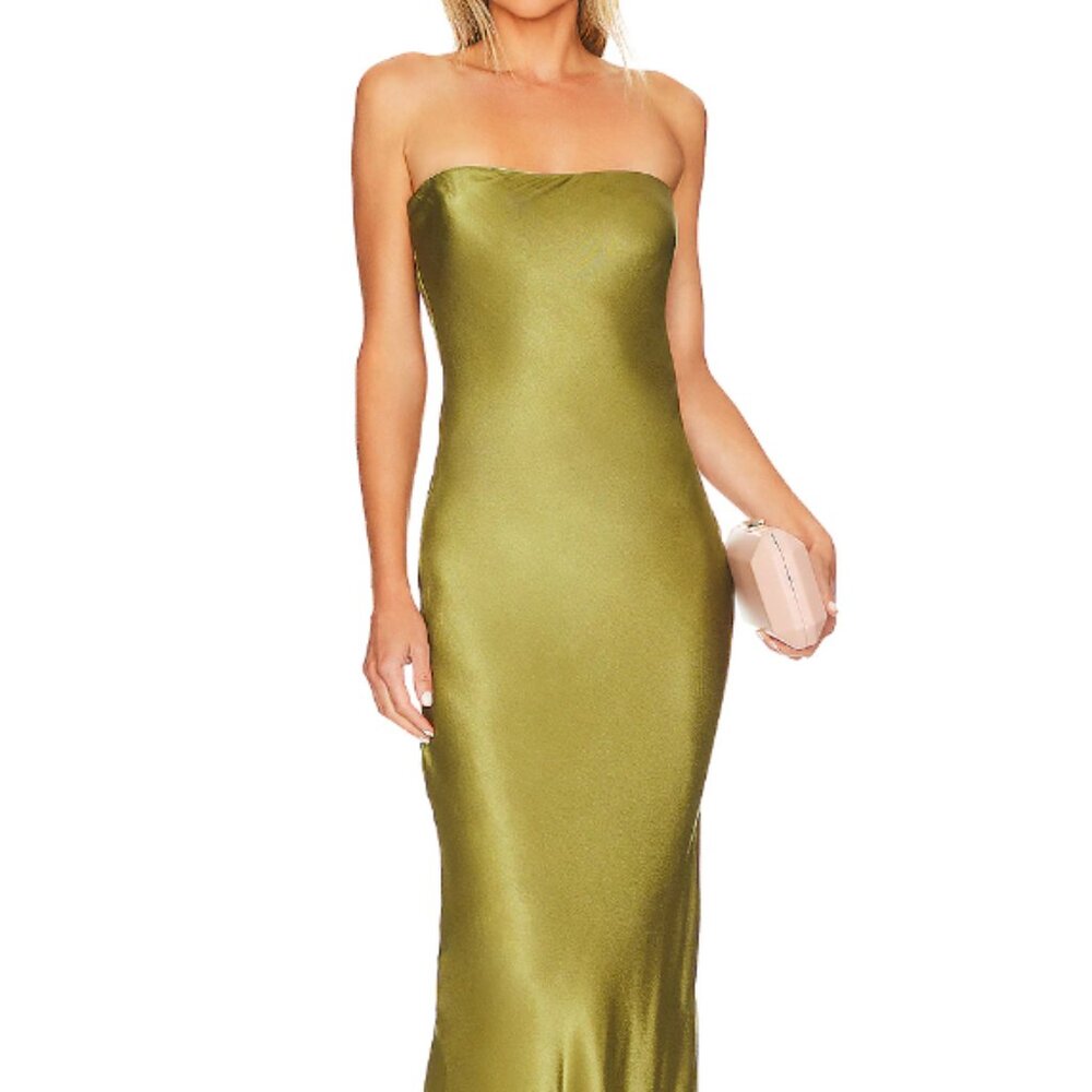 REVOLVE Green Sleeveless Slip Dress for Weddings